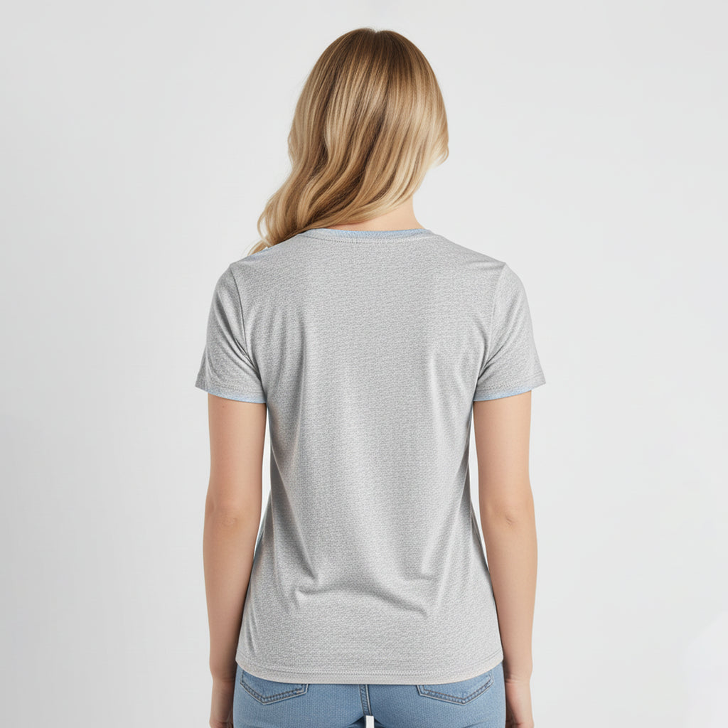 Camiseta Babylook Cinza Mescla e-lla