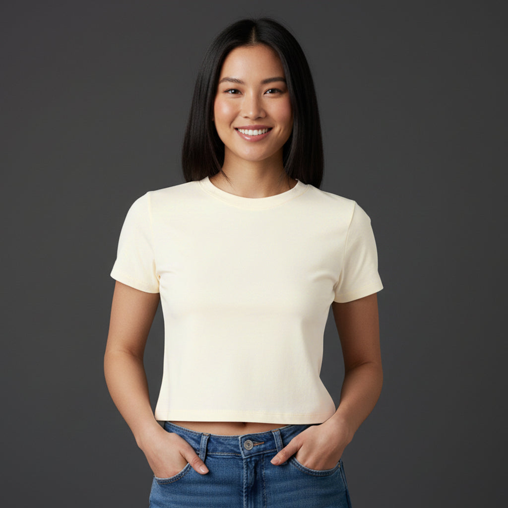 Cropped Babylook Off White e-xpose