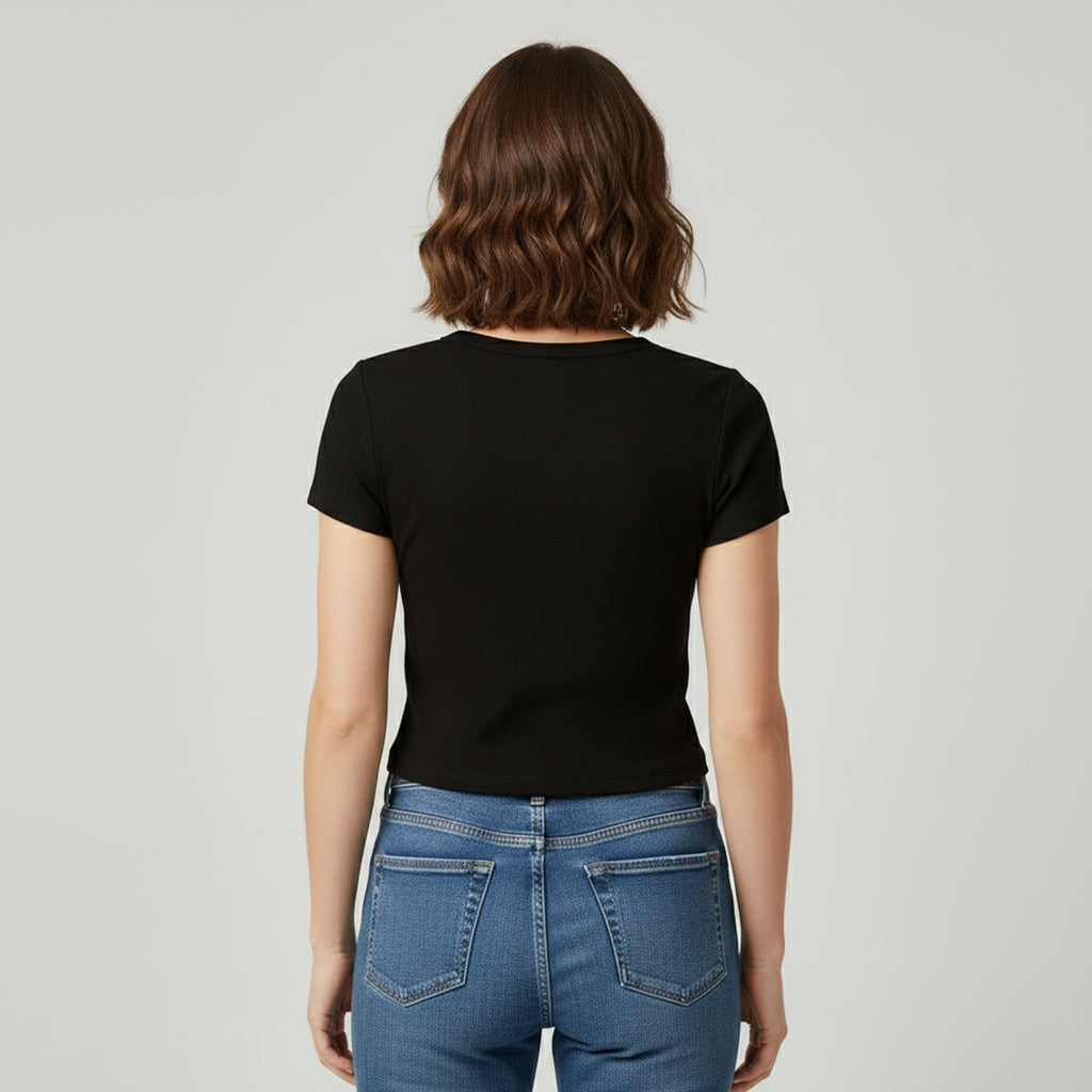 Cropped Preto Feminino e-xpose