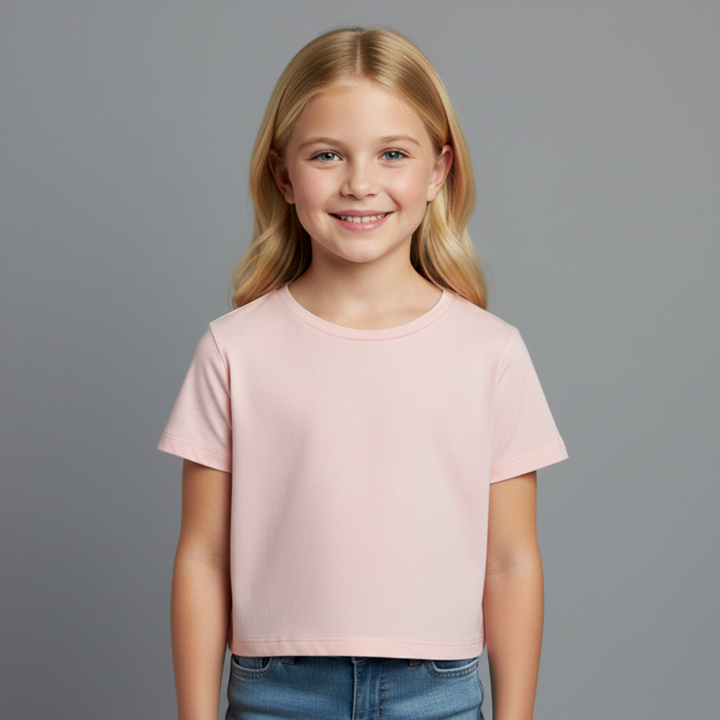 Cropped Infantil Rosa Bebê e-tiny