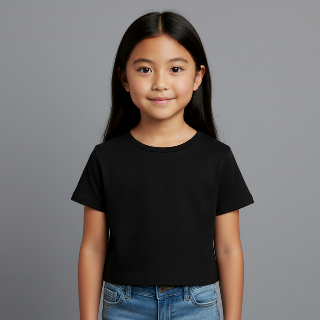 Cropped Preto Infantil e-tiny