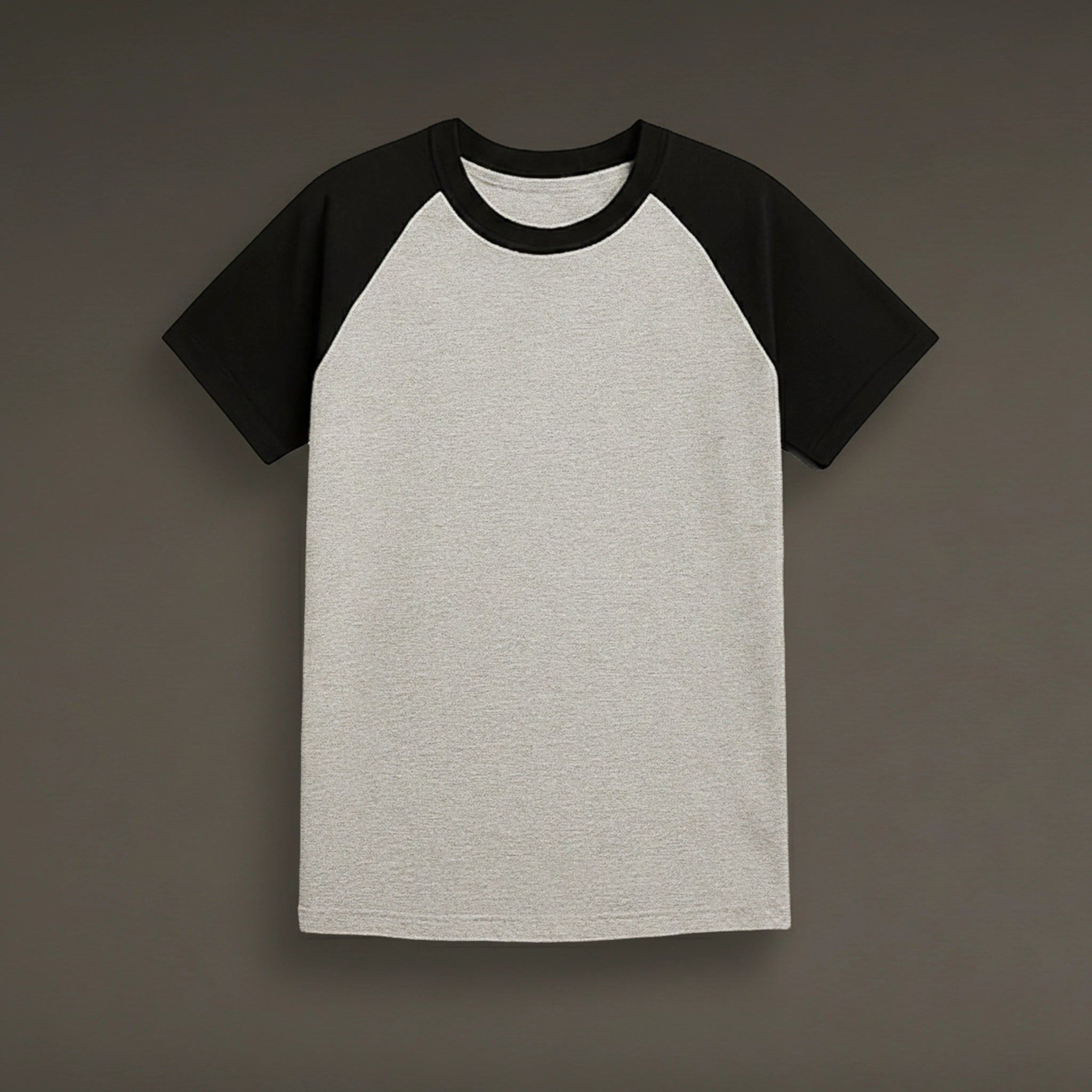 Raglan Cinza Mescla e Preta e-lo