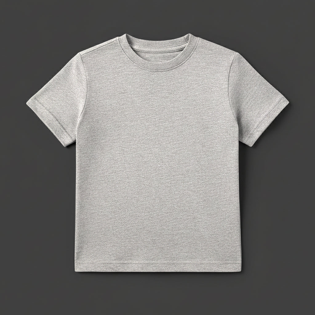 Camiseta Infantil Cinza Mescla Unissex e-lil