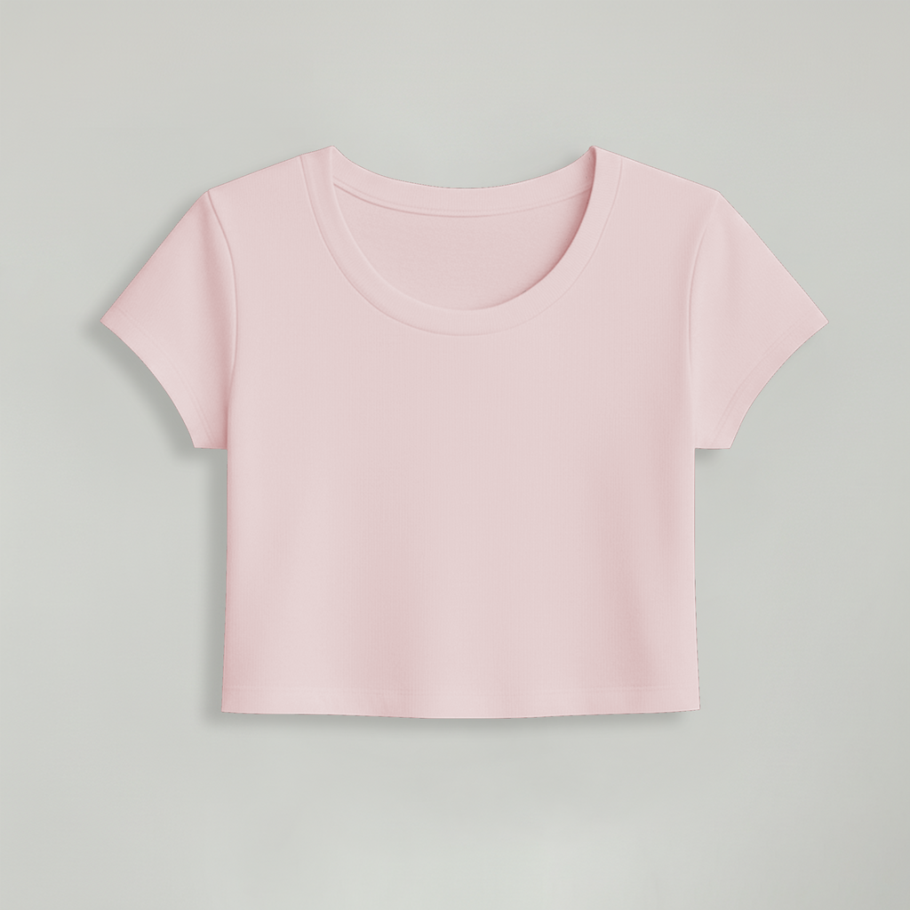 Cropped Babylook Rosa Bebê e-xpose