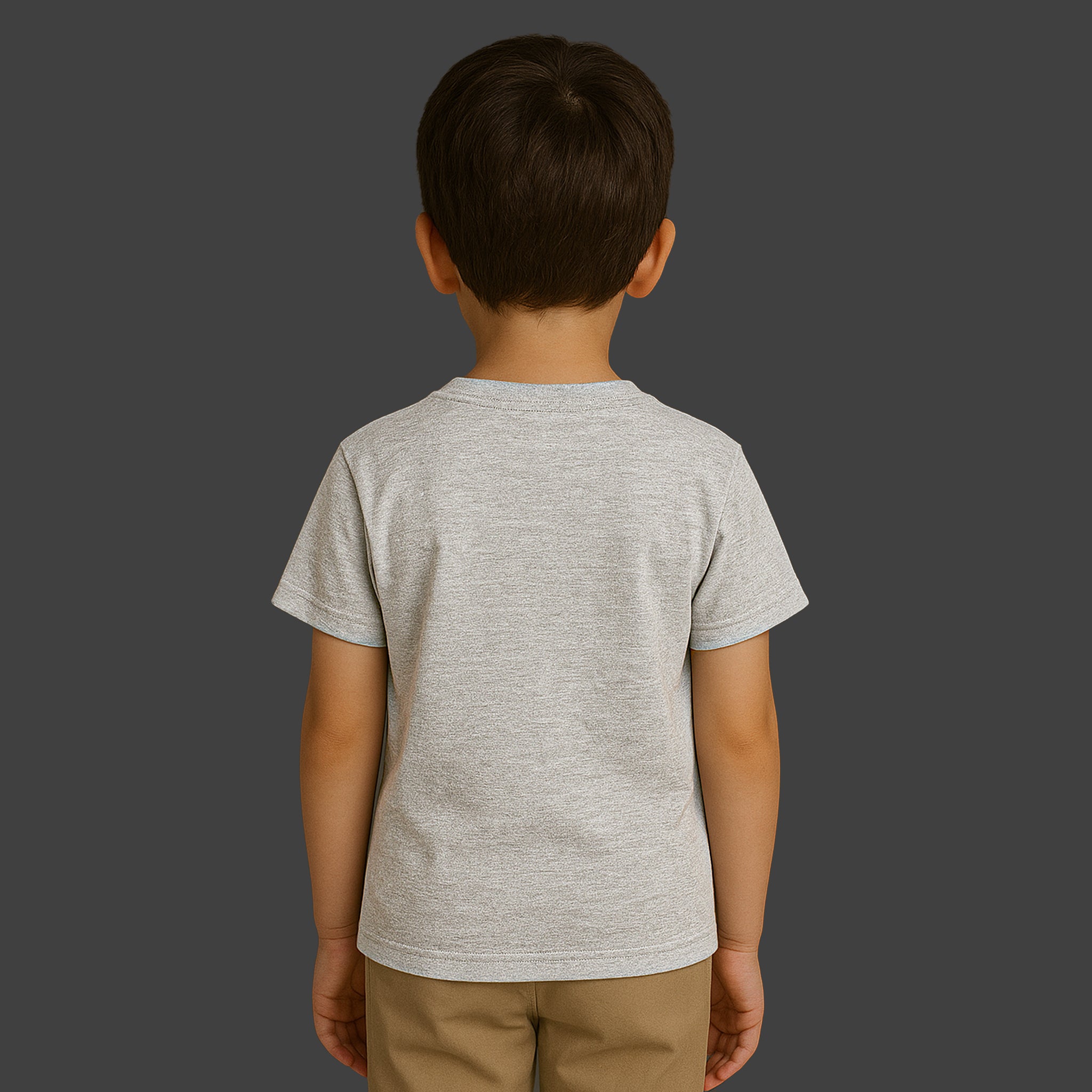 Camiseta Infantil Cinza Mescla Unissex e-lil