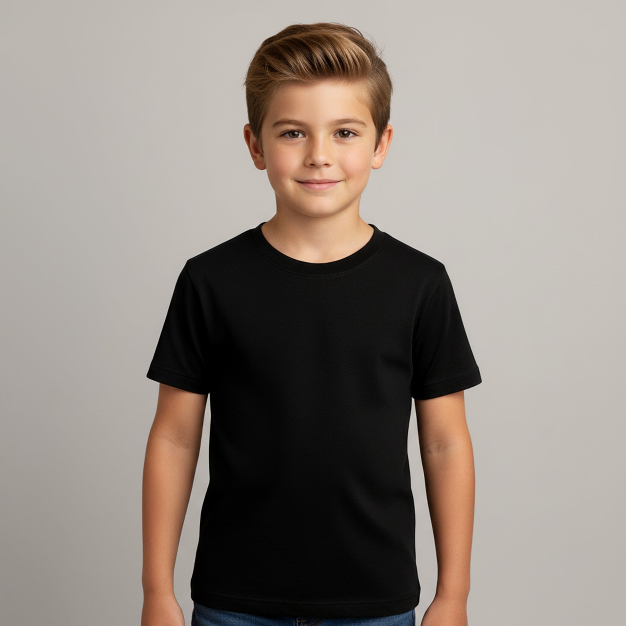 Camiseta Iinfantil Preta Unissex e-lil