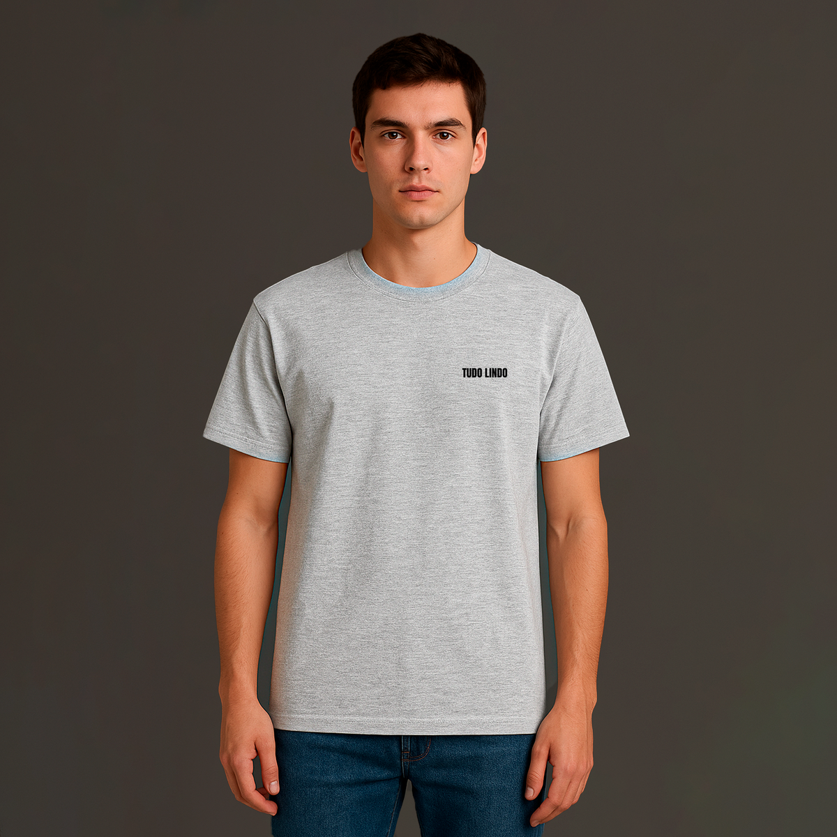 Camiseta Unissex Cinza Mescla e-cletic - Tudo Lindo