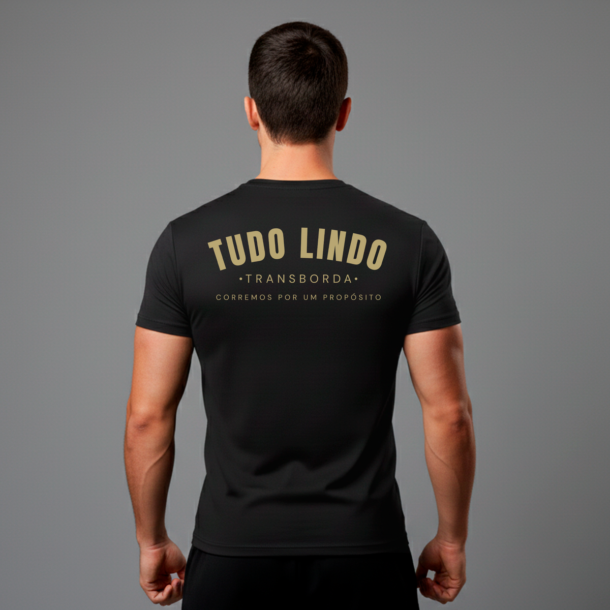 Poliamida Unissex Preta e-nergy - Tudo Lindo