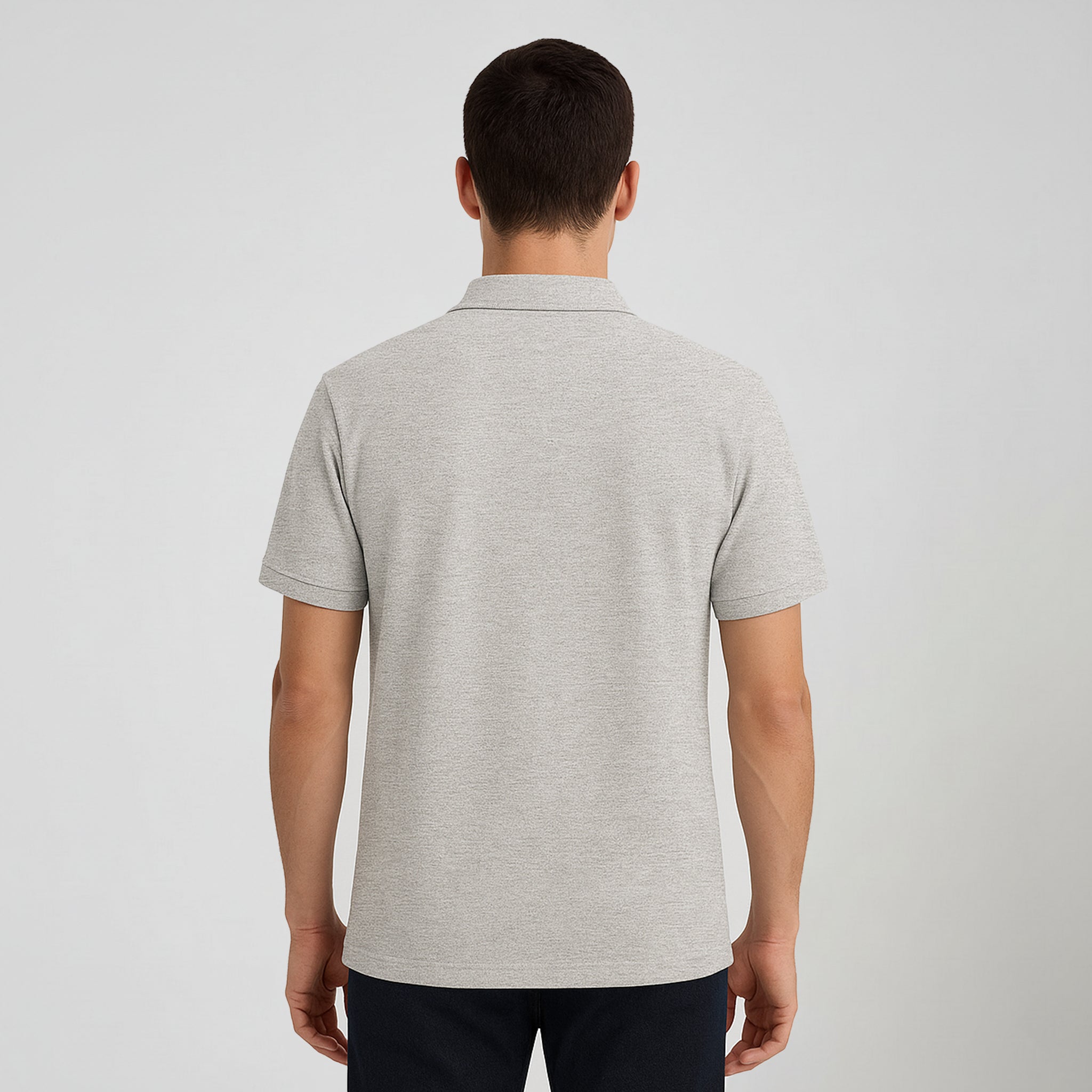 Polo Cinza Mescla Masculina e-sense