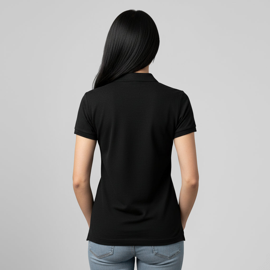 Polo Feminina Preta e-sensy