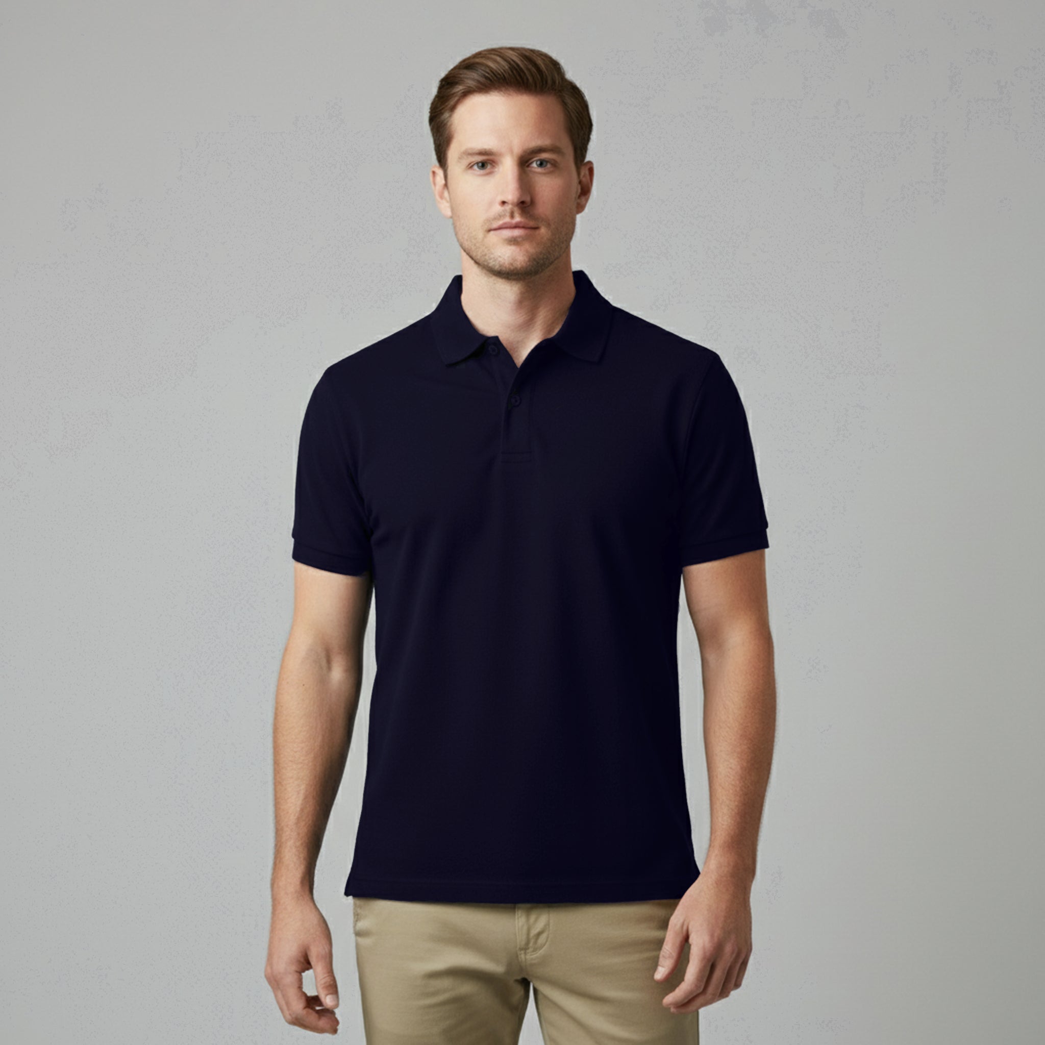 Polo Azul Marinho Masculina e-sense