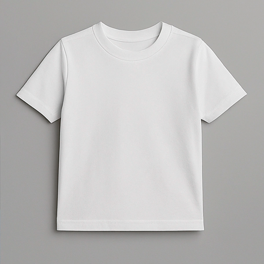 CAMISETA INFANTIL BRANCA BÁSICA - UNISSEX