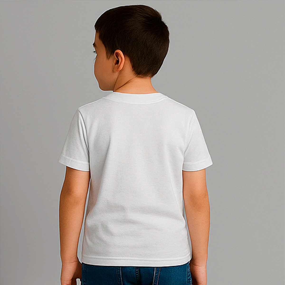CAMISETA INFANTIL BRANCA BÁSICA - UNISSEX