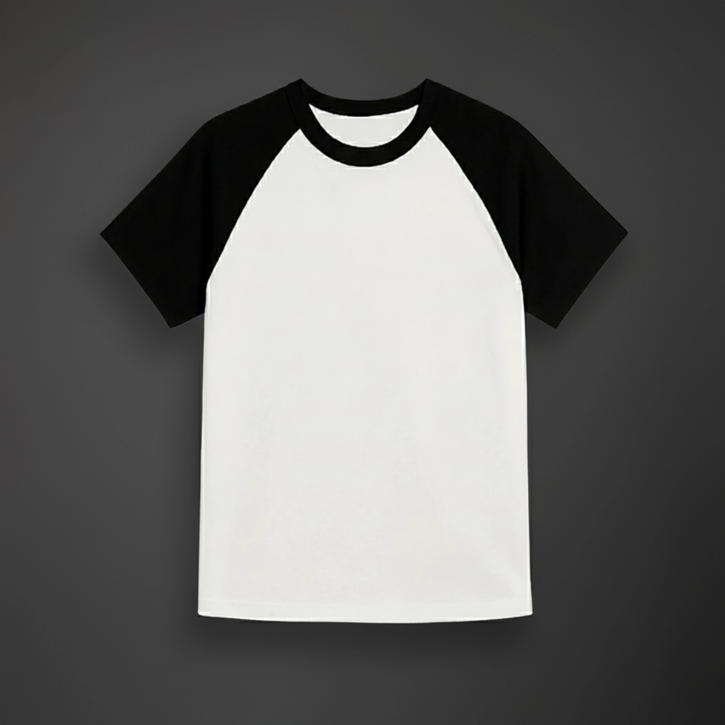 Raglan Branca e Preta e-lo