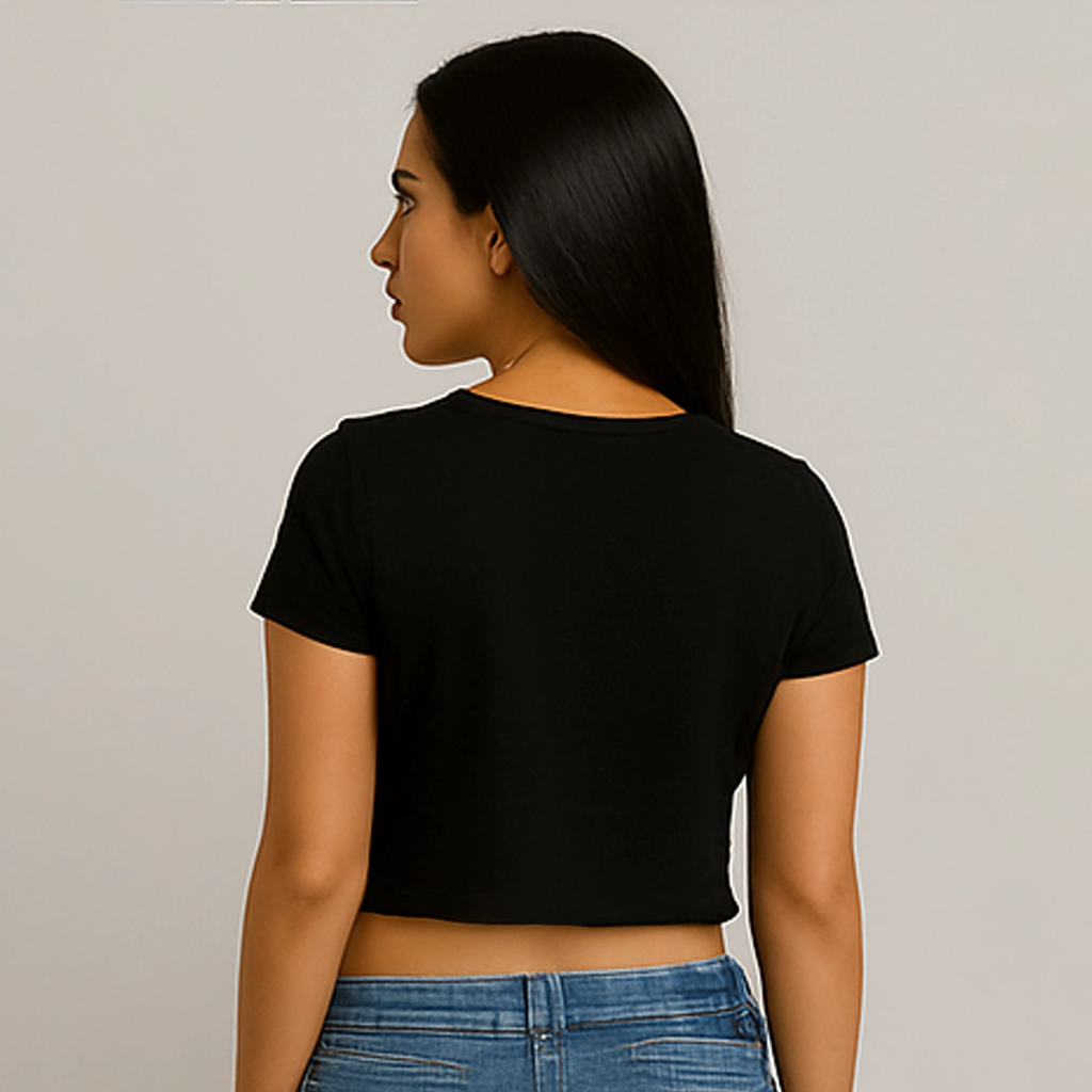 CROPPED PRETO BÁSICO - FEMININO ADULTO