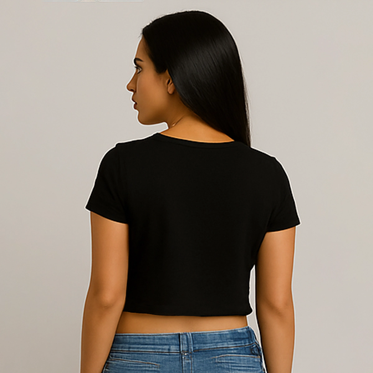 CROPPED PRETO BÁSICO - FEMININO ADULTO