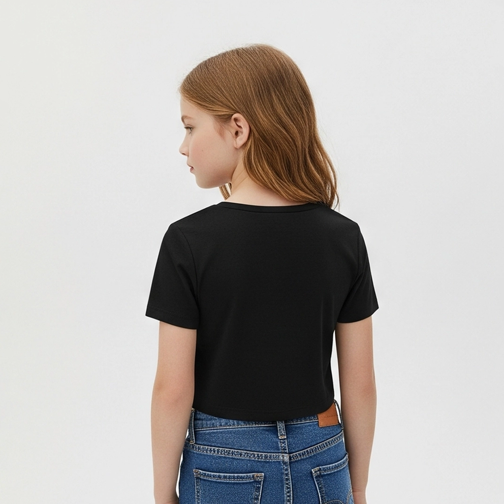CROPPED PRETO BÁSICO - FEMININO INFANTIL