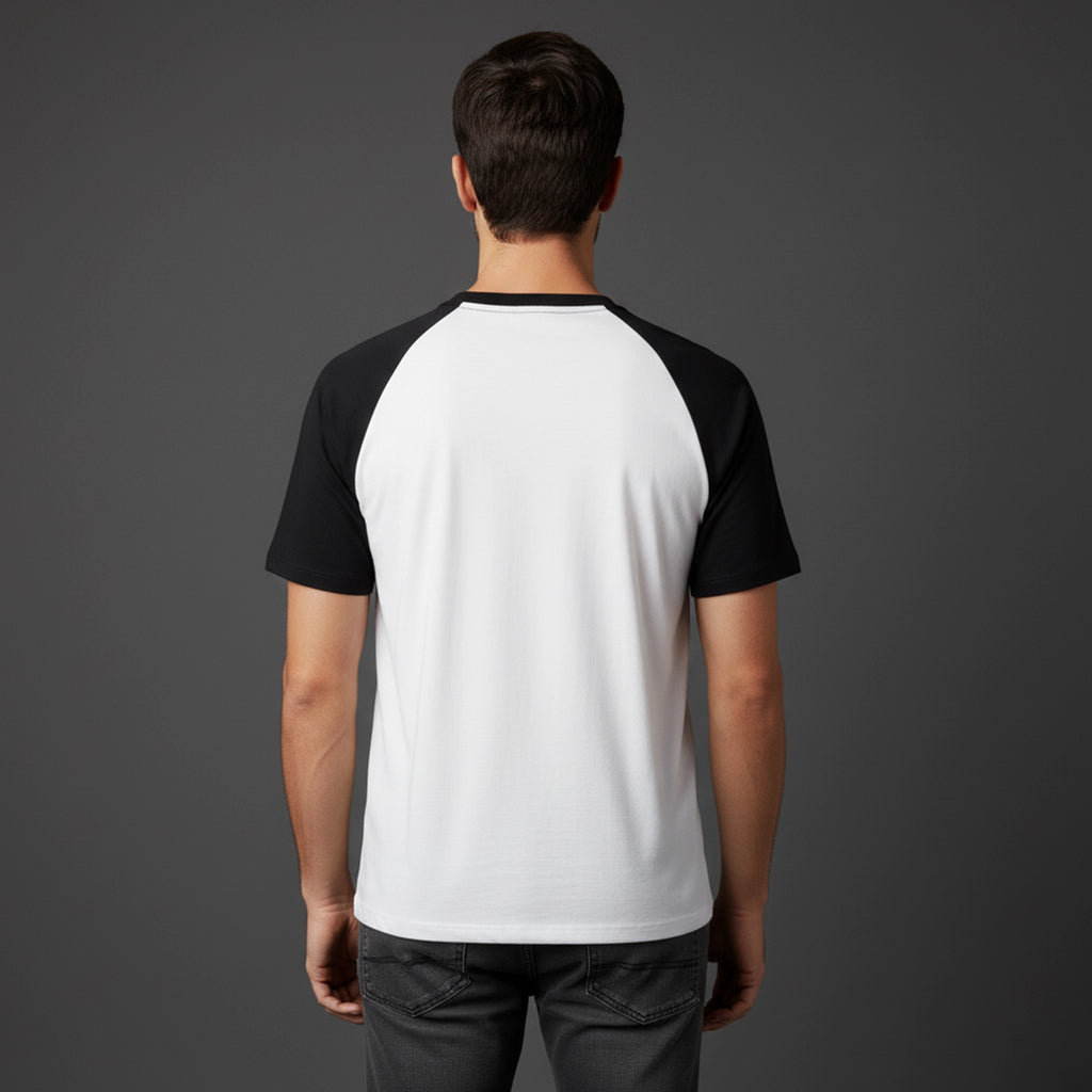 Raglan Branca e Preta e-lo