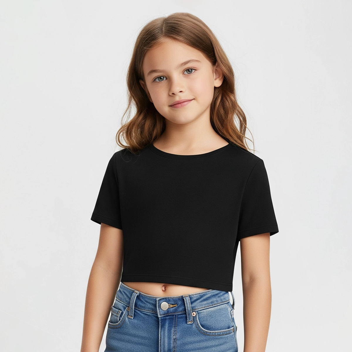 CROPPED PRETO BÁSICO - FEMININO INFANTIL