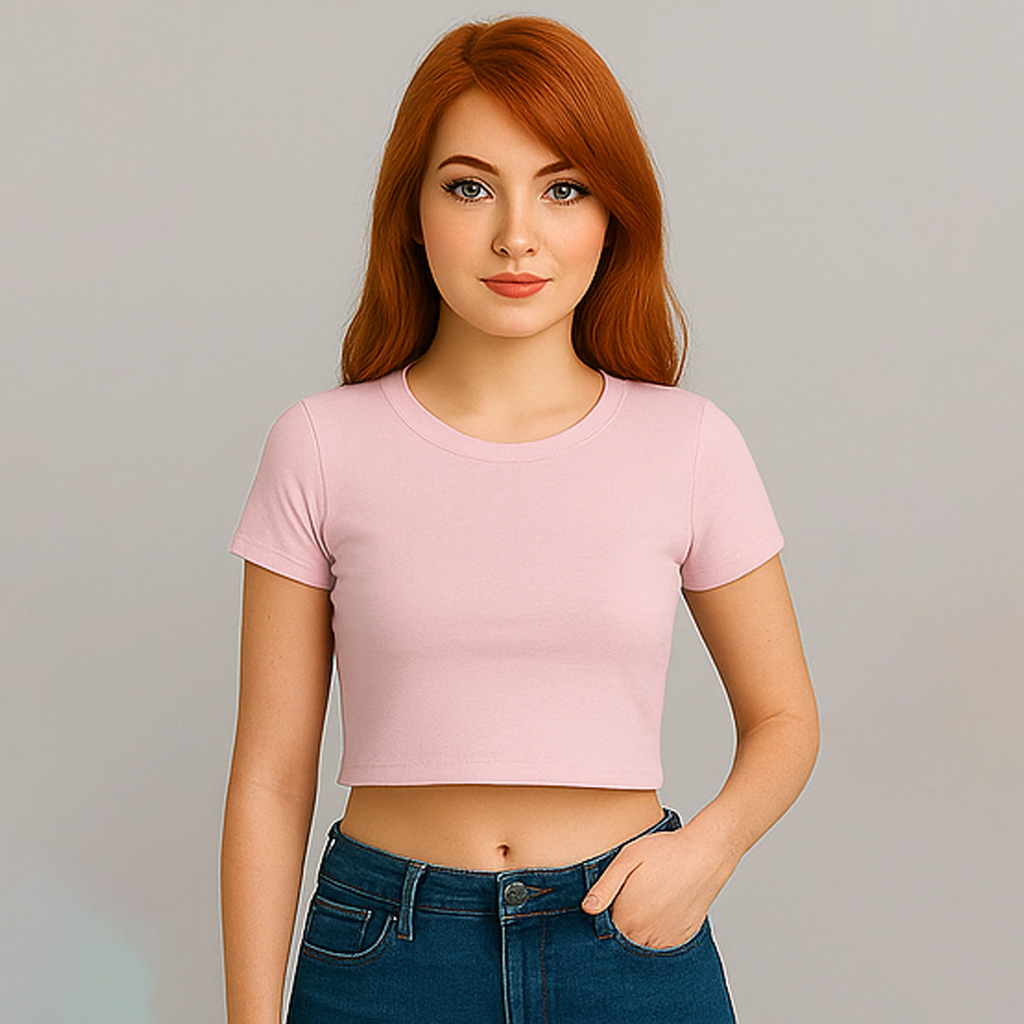 CROPPED ROSA BB BÁSICO - FEMININO ADULTO