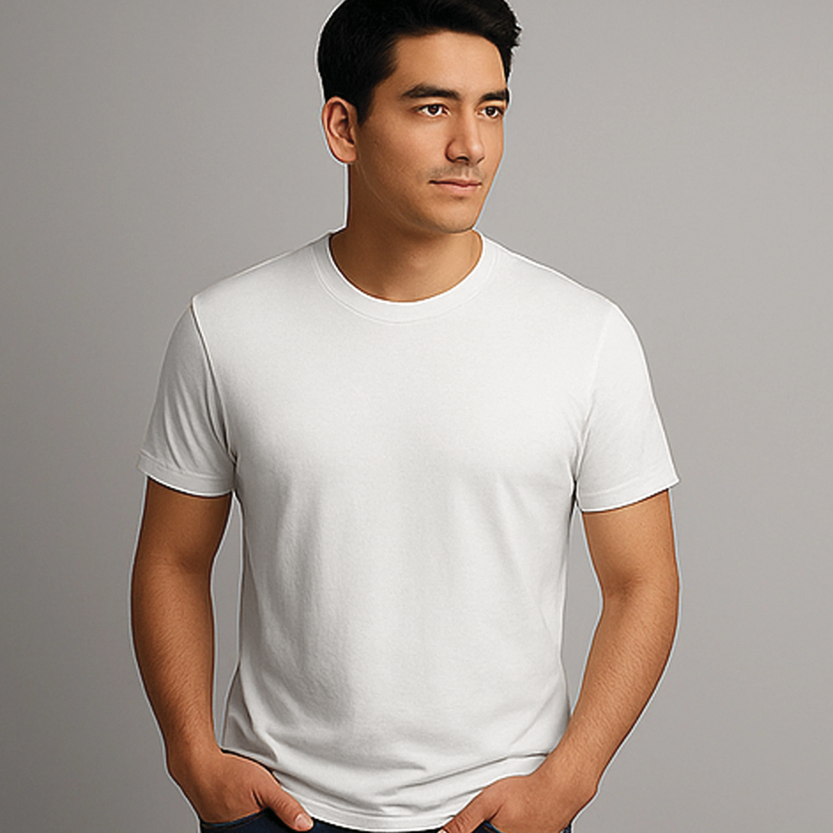 CAMISETA BRANCA BÁSICA - UNISSEX
