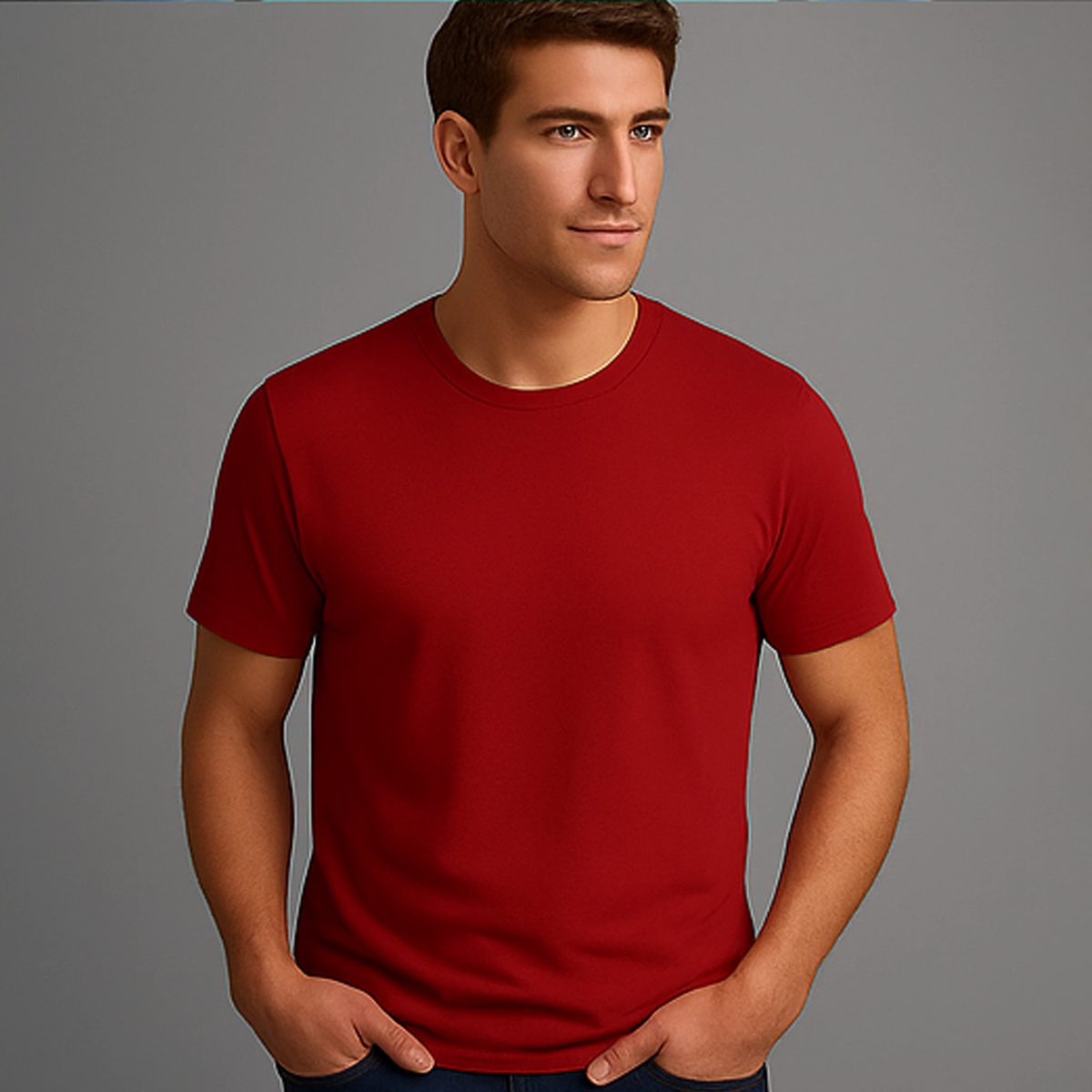 CAMISETA VERMELHA BÁSICA - UNISSEX