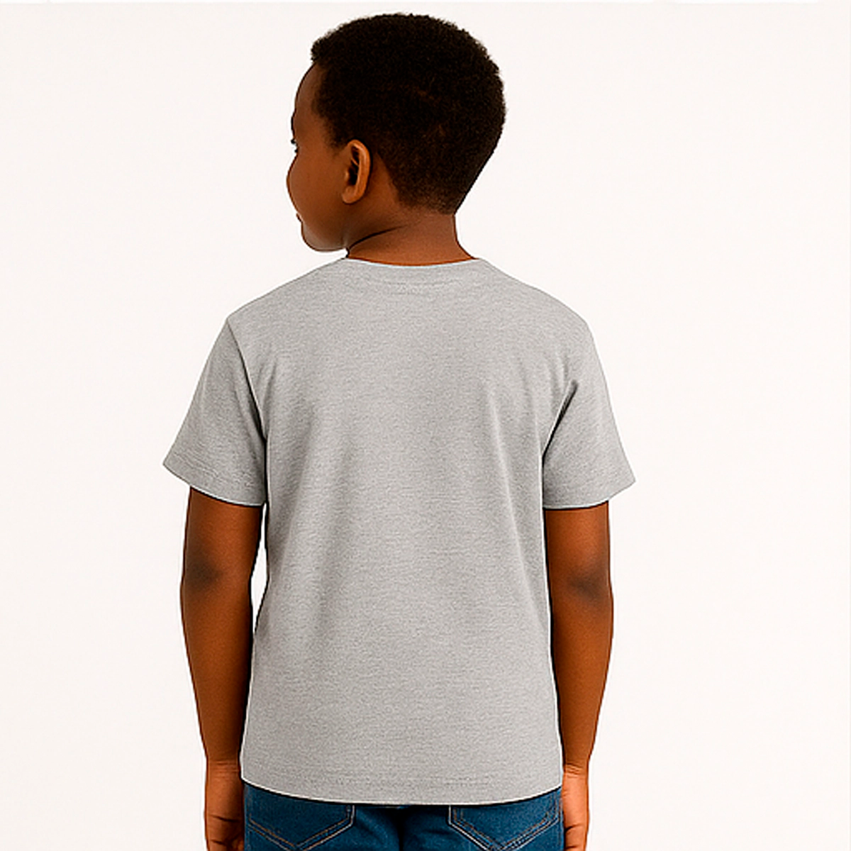 CAMISETA INFANTIL CINZA MESCLA BÁSICA - UNISSEX