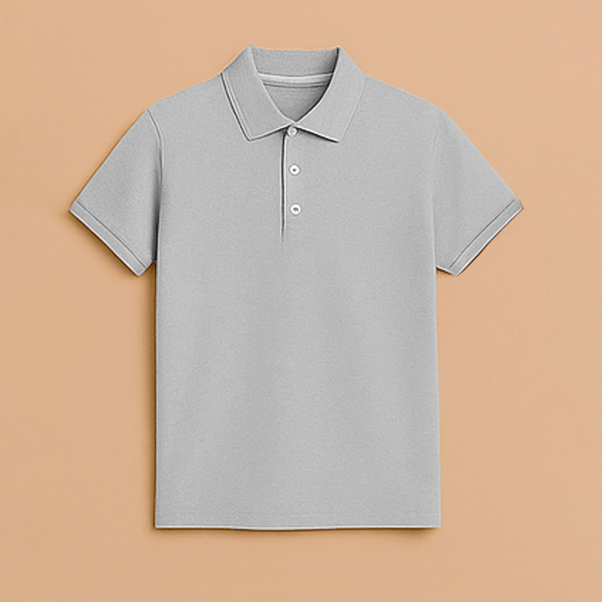 POLO CINZA MESCLA BÁSICA - MASCULINA