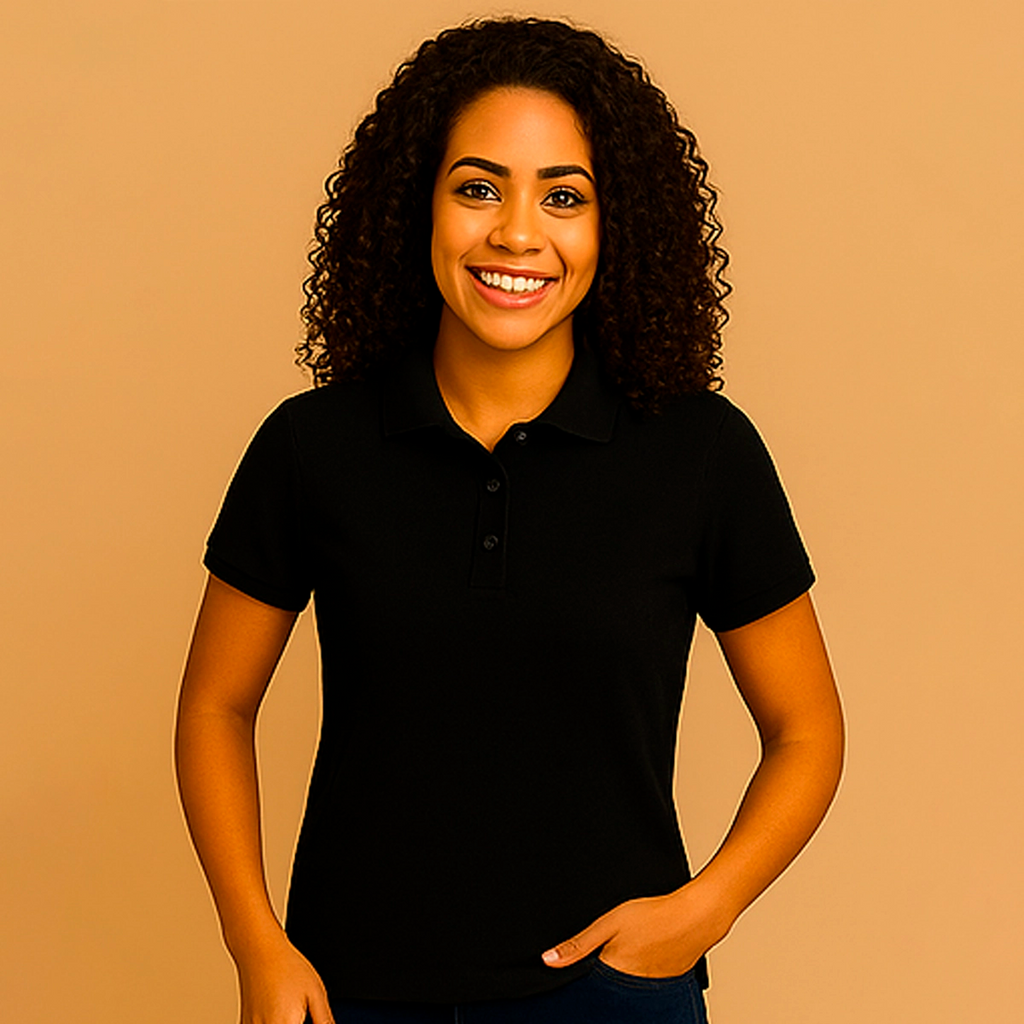 POLO PRETA BÁSICA - FEMININA
