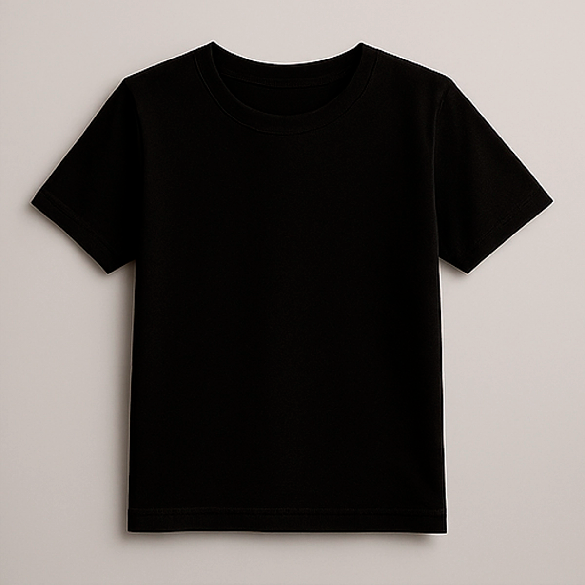 CAMISETA INFANTIL PRETA BÁSICA - UNISSEX